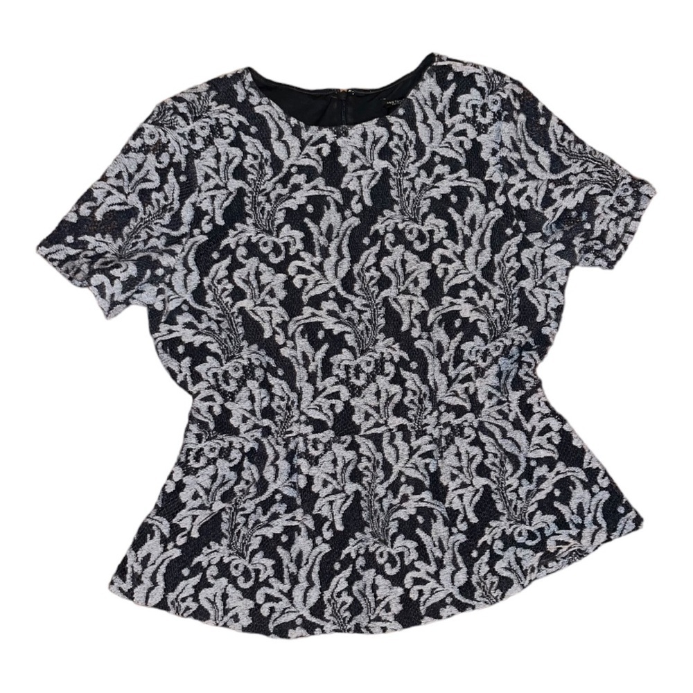 Ann Taylor Lace Peplum Top Size Medium